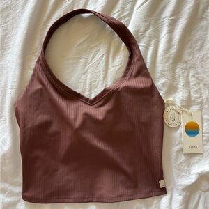 Vuori Mauve Ribbed Tank Top